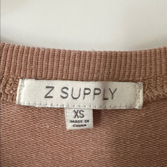 Z SUPPLY | Modern Weekender Tan Crewneck Oversized Sweater - Picture 3 of 14